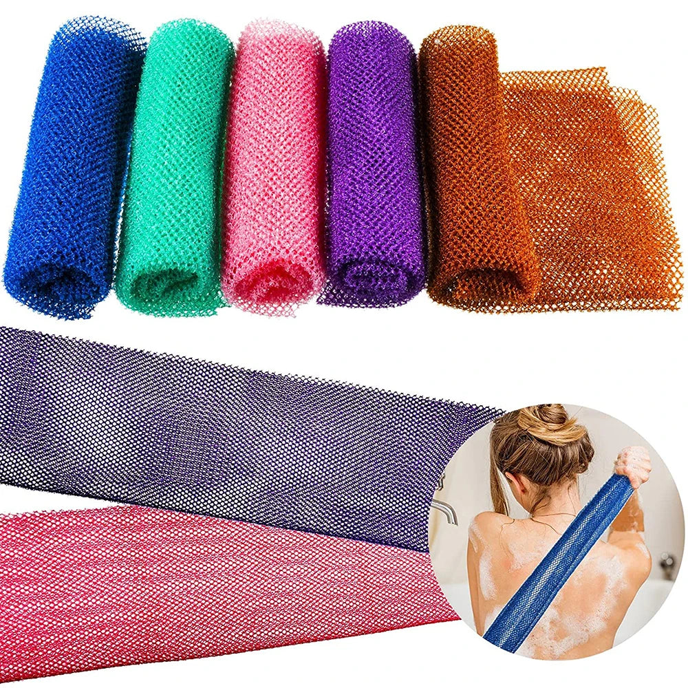 1Pcs African Net Sponge, 30x80cm African Exfoliating Body Net Scrubbing Wash Net Washcloth Long Bathing Sponge Net Shower