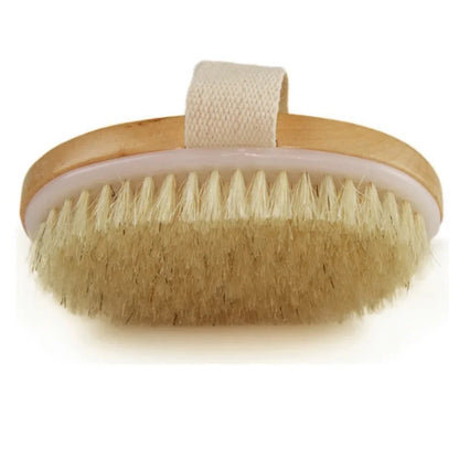 Natural Bath Brush with Long Wooden Handle Shower Body Brush Shower Back Scrubber Bath Sponge for Body Cleaning