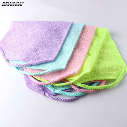 High Elasticity Frosted Long Shower Towel Shower Body Brush Bathing Massage Back Body Exfoliating Bathroom Wash Brush Bath Tools